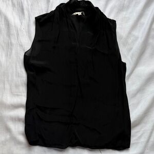 CAbi Black silk blend blouse